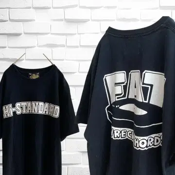 Hi-STANDARD 하이스타 FAT 블랙 티셔츠 M 사이즈