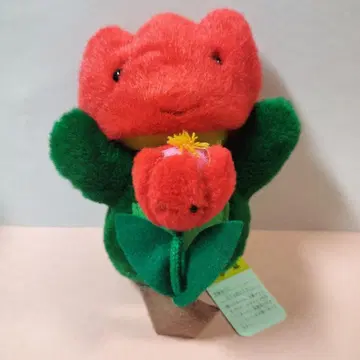 튤립 곰 봉제 인형 마스코트 미사용 쇼와 레트로