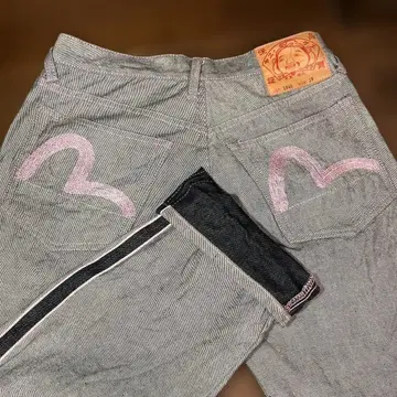 에비스 EVISU 에비스 데님 그레이 핑크 W29