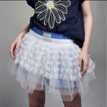 마르디메크르디 mardi 튤 미니 스커트 레이어드