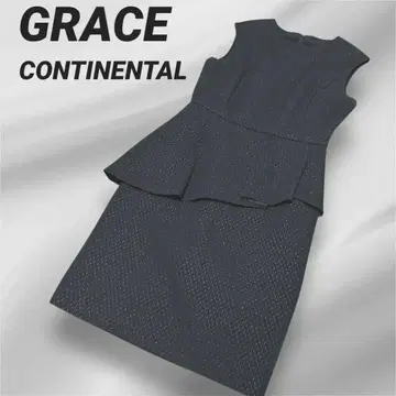 GRACE CONTINENTAL 프렌치 슬리브 원피스 올 패턴 블랙