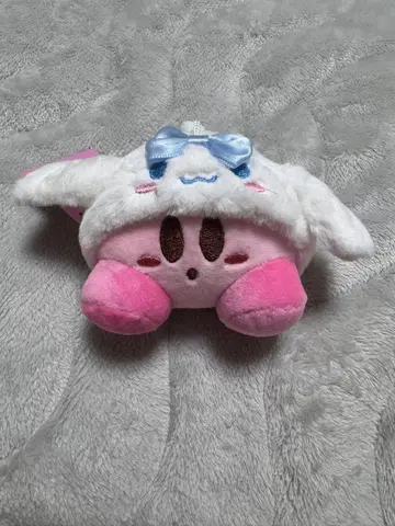 커비 봉제 인형 리본 포함