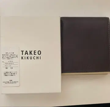 TAKEO KIKUCHI 반지갑 다크 브라운