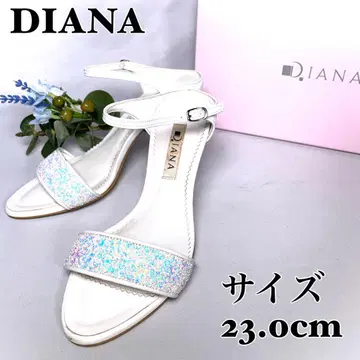 [인기] DIANA 다이애나 샌들 뮬 하이힐 화이트 글리터