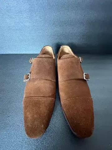 MEERMIN (메르민) 브라운 스웨이드 더블 몽크 스트랩