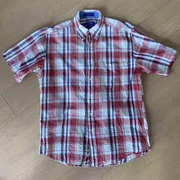 Pendleton Seaside Shirt 반팔 셔츠 레드 계열 체크