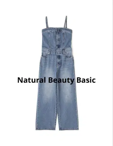 Natural Beauty Basic 데님 뷔스티에 올인원 블루