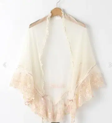 새상품급 핑크하우스 도트 튤 로즈 레이스 스톨