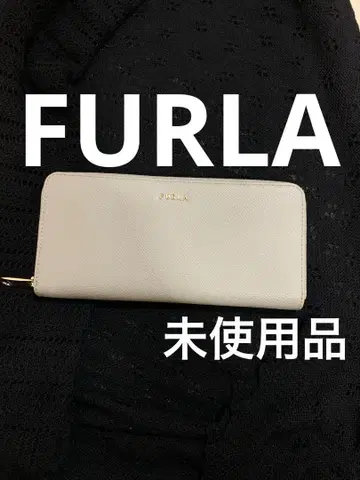 FURLA 천연 가죽 장지갑. 미사용품.