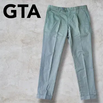 [새상품급] GTA 슬림 핏 모스그린 치노 팬츠 워크 팬츠