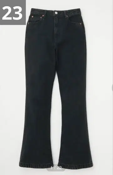 MOUSSY 90'S SLIM FLARE 데님 팬츠 블랙 플레어
