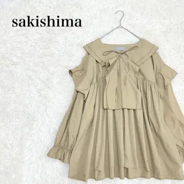 sakishima tokyo 빅 프릴 칼라 블라우스 긴팔