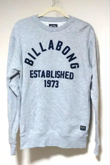 BILLABONG 빌라봉 로고 자수 맨투맨 트레이닝복 그레이 S 사이즈