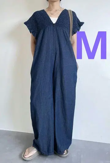 [새상품] 시마무라 데님 셔링 살로펫 LaxDanTia 미디엄 네이비 M