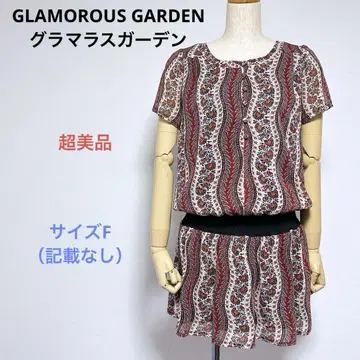 컨디션 최상 GLAMOROUS GARDEN 글래머러스가든 반팔 원피스 F