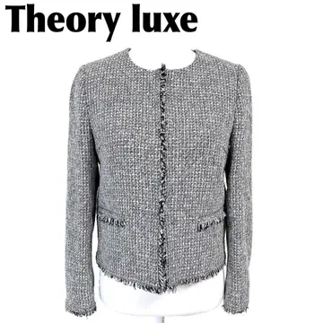 [새상품급] Theory luxe 노카라 재킷 38 트위드