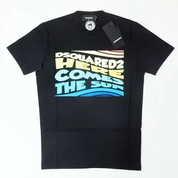 새상품 DSQUARED2 S71GD1395 로고 반팔 티셔츠 블랙 L