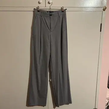ZARA 그레이 와이드 레그 슬랙스 XS