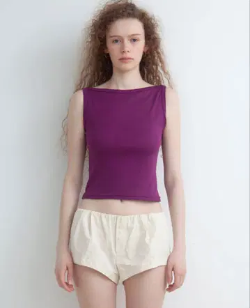 [인기 상품] drawers Boat Neck Tanktop 플럼