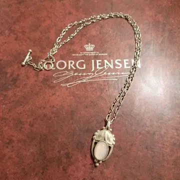 새상품급 Georg Jensen 목걸이 2003년 로즈쿼츠 스즈란