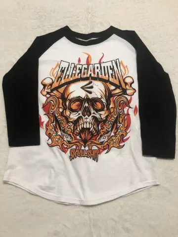 ELLEGARDEN skull shit 엘르가든 래글런 7부 소매