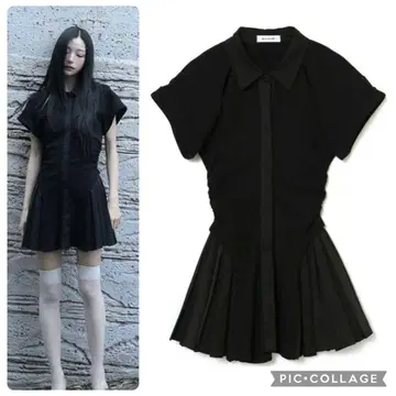MELT THE LADY PLEATS TEE 원피스 블랙 프리