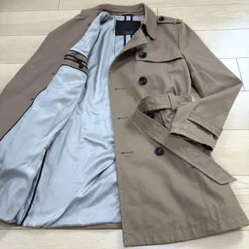 ZARA MAN 인기 남성용 트렌치코트 카멜 벨트 L 사이즈