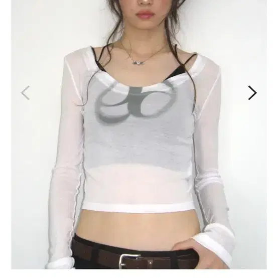 ason(アズオン) SEE-THROUGH T AZON HALF SEE-THROUGH T, Half See-Through Tee #애즈온,#쓰리