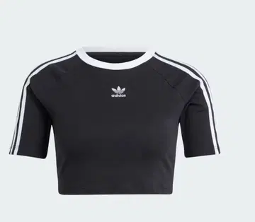 adidas 크롭 T셔츠 블랙