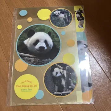 우에노 동물원 팬더 샤오샤오 레이레이 3 포켓 클리어 파일
