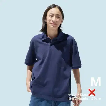 훼미리마트 헤비 웨이트 피케 셔츠 네이비 M 사이즈