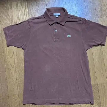 LACOSTE 클래식 핏 브라운 피케 셔츠