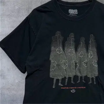 Primitive NARUTO 아카츠키 애니메이션 T셔츠 블랙