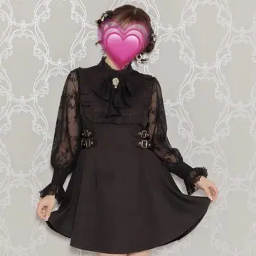 ROJITA 레이시 슬리브 사이드 벨트 원피스