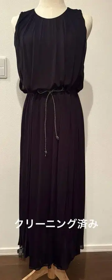 클리닝 완료 페라가모 블랙 맥시 드레스 허리 리본 포함