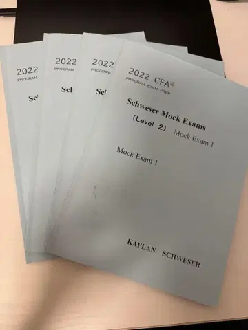 2022 CFA Level II Schweser Mock 1-4