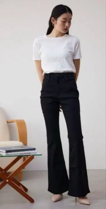 AZUL BY MOUSSY AZUL 데님 플레어 데님 S