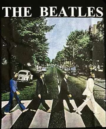 비틀즈 아비 로드 티셔츠 백 프린트 THE BEATLES 로고