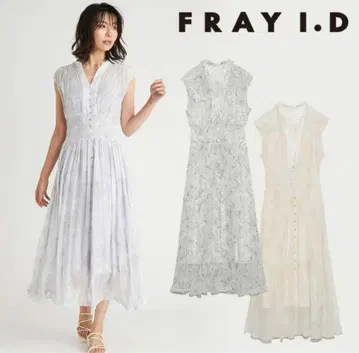 FRAY I.D 라인 아트 쉬폰 원피스 0