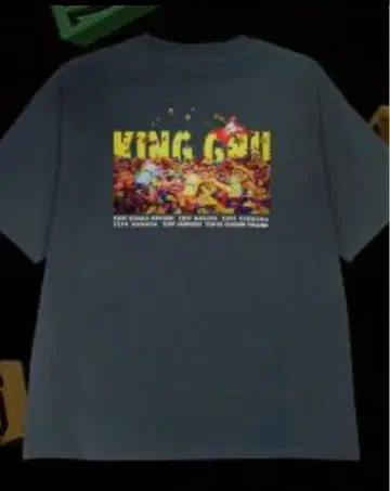 KING GNU 2025 라이브 하우스 투어 티셔츠 그레이