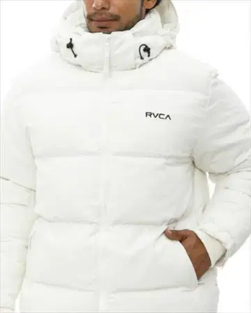 RVCA 후드 부착 화이트 다운 자켓
