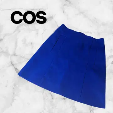 COS 스커트 울 캐시미어 블루 155 60A