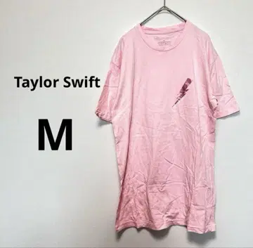 Taylor Swift 테일러 스위프트 핑크 반팔 티셔츠 빅 루즈