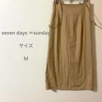 seven days =sunday 베이지 타이트 스커트 롱 스커트