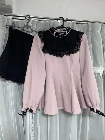 하트 초커 요크 레이스 셋업 디어마이러브