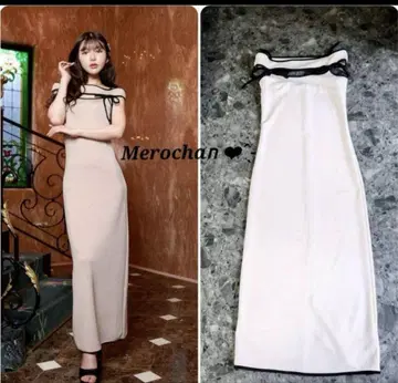 다리치 파이핑 오프숄 원피스 프리 사이즈