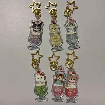 mofusand x 산리오 소다 아크릴 키링 6종 세트