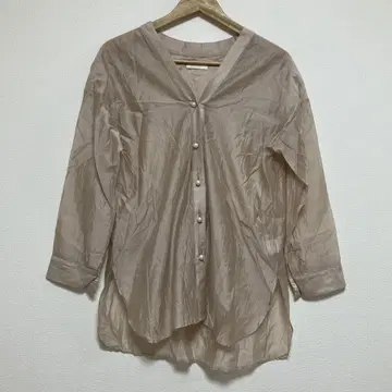 loungedress 라운지드레스 바이어스 롱 블라우스 시어 셔츠