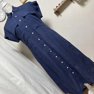 새상품급 바나나리퍼블릭 셔츠 원피스 네이비 계열 겉옷 A라인