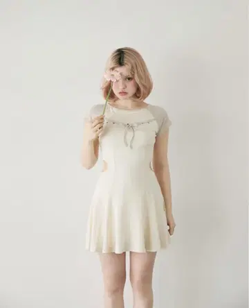 Mary logo flare mini dress andmary